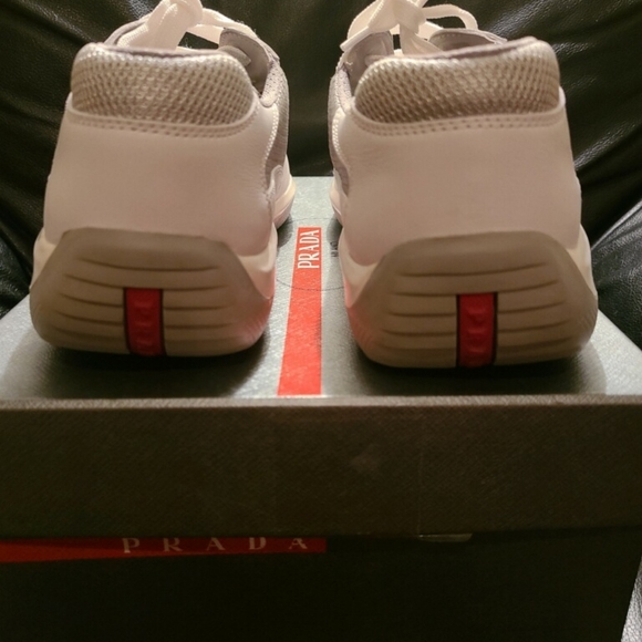 Authentic Prada Men's America's Cup Leather/Mesh Sneakers - Picture 4 of 5